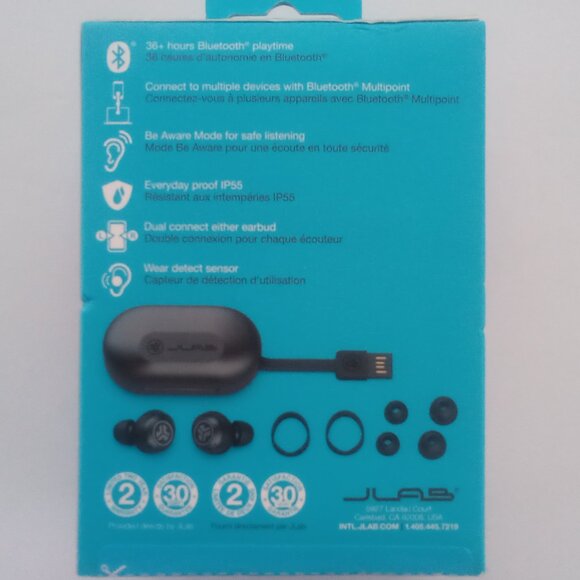 JLAB JBUDS AIR PRO ALL-AROUND TRUE WIRELESS EARBUDS WITH BLUETOOTH MULTIPOINT - Picture 2 of 13